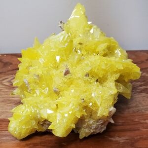 Sulfur Crystal Cluster on Matrix 1.6 Pounds